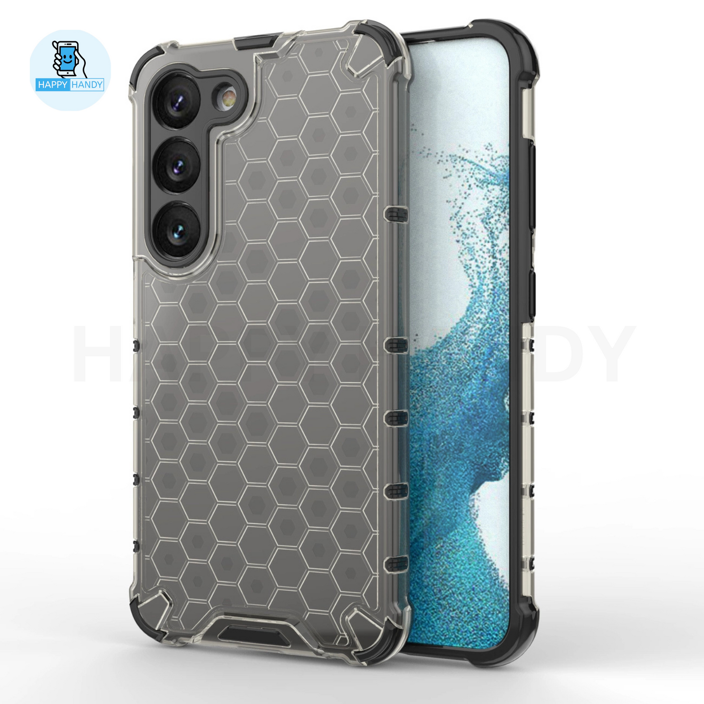 Für Samsung Galaxy A14 || Wabenhülle Handyhülle Robuste Hülle Backcover Case Schutzhülle grau