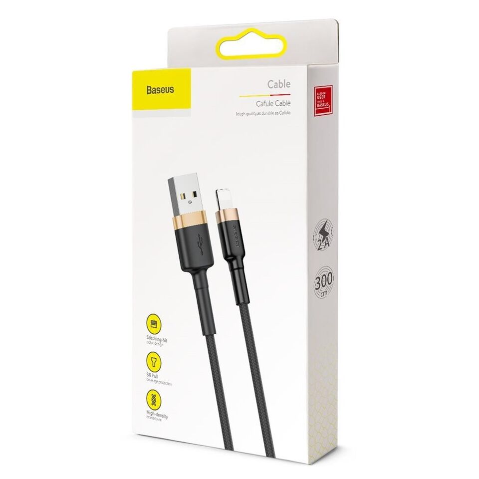Baseus Ladekabel für Apple iPhone (300cm, gold)