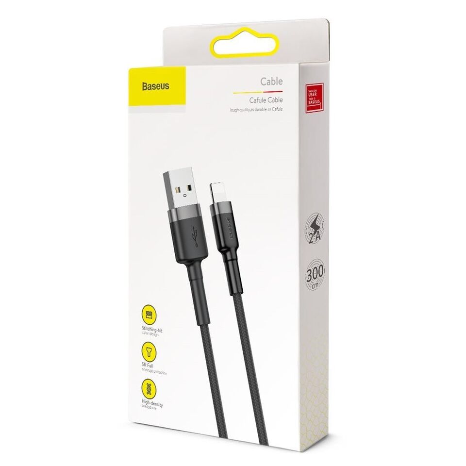 Baseus Ladekabel für Apple iPhone (300cm, grau)